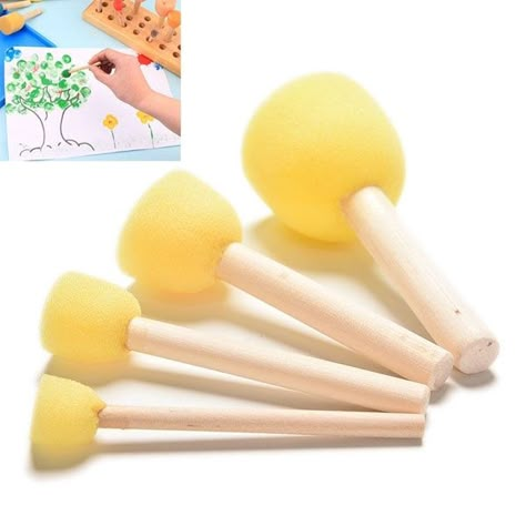 Sponge Crafts, Sponge Paint Brush, Decoupage Painting, Art Supplies Gift, Paint Sponges, Drawing Toys, Kids Doodles, Painting Tool, Sponge Painting