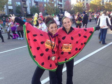 Watermelon DIY  Halloween costume! Diy Watermelon Costume, Heart Watermelon, Watermelon Fabric, Watermelon Costume, Watermelon Diy, Food Halloween Costumes, Watermelon Outfit, Fruit Costumes, Food Halloween