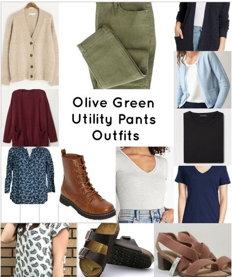 Utility Pants Outfit, Sage Green Pants, Dark Sage Green, Pants Outfit Ideas, Outfit Combos, Dark Sage, Utility Pants, Green Pants, Pants Outfit