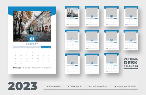 Premium PSD | 2023 vertical desk calendar Vertical Desk, Desk Calendar Template, Vertical Calendar, Desk Calendar, Desk Calendars, Calendar Design, Calendar Template, Wall Calendar, Beautiful Wall