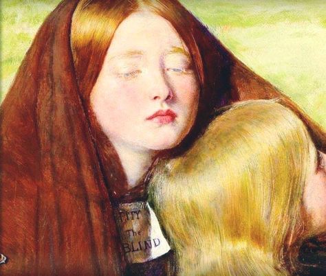 detail of "The Blind Girl" by John Everett Millais, oil on canvas, 1856 (736×625) Bread And Chocolate, Mysterious Art, Everett Millais, Pre Raphaelite Brotherhood, Blind Girl, Pre Raphaelite Art, John Everett Millais, Art Details, Charles Spurgeon