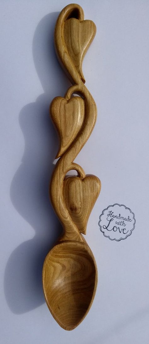 Easter Porch Decor, Wooden Spoon Carving, Welsh Love Spoons, Hand Carved Wooden Spoons, Wood Spoon Carving, Hand Carved Spoon, Love Spoons, Woodwork Projects, Spoon Art