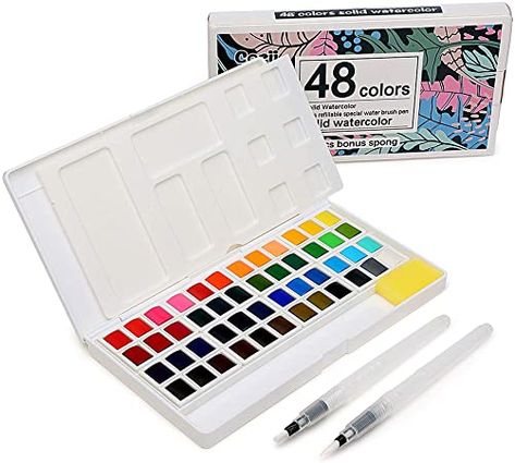 Water Brush Pen, Watercolor Kit, Water Brush, Watercolor Paint Set, Creating Artwork, Brush Pens, Watercolor Palette, Watercolor Paints, Premium Colors