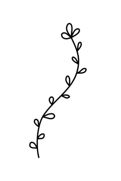 Vector simple hand drawn flower botanical illustration. Line artwork, minimal design element. elegant and delicate plant doodles for branding, graphic design. spring floral Vines Drawing Simple, Simple Vine Tattoo, Plant Doodles, Vine Drawing, Spring Drawing, Plant Doodle, Gala Night, Vine Tattoos, Line Artwork