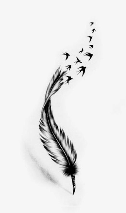 Feather Birds Tattoo Design, Feather Tattoo Men, Feather Hip Tattoos, Quill Pen Tattoo, Native American Feather Tattoo, Feather Tattoo Arm, Feather With Birds Tattoo, Ring Finger Tattoos, Finger Tattoo Designs