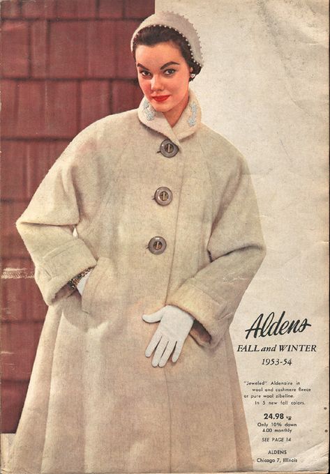 Aldens 1953-54 (25) | Rita Holcomb | Flickr 1950s Winter Fashion, Womens Winter Coat, Vintage Winter Coat, Fox Clothing, Rock & Roll, Retro Coat, Coat Women Fashion, Sixties Fashion, Fashion 1950s