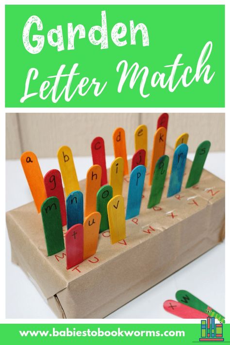 Practice matching upper and lower case letters with this fun garden letter matching game! #lettergame #lettermatching #letterrecognition #letterrecognitiongames #gardengames #springgames #springactivities #gardenactivities #letterrecognitionactivities #teachingletterrecognition Upper Case And Lower Case Activities, Matching Upper And Lower Case Letters, Gardening Activities For Kids, Letter Matching Game, Teaching Letter Recognition, Letter Recognition Games, Gardening Activities, Learn Letters, Letter Recognition Activities