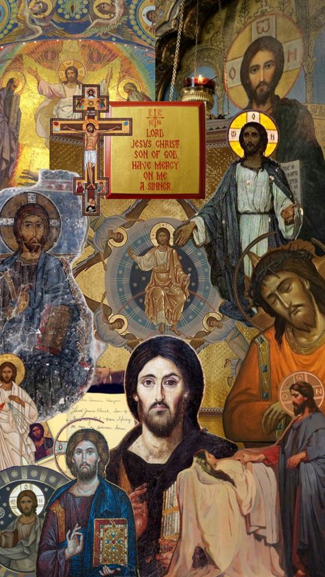 Biblical Artwork, Catholic Wallpaper, Jesus Christ Painting, Eastern Orthodox Church, Orthodox Christian Icons, Christian Quotes God, Christ The King, Christian Pictures, Jesus Prayer