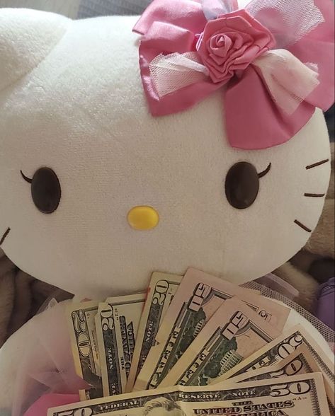 Hello Kitty With Money Pfp, Hello Kitty Pfp Money, Hello Kitty Spotify Playlist Covers, Hello Kitty Plushie Pfp, Hello Kitty Discord Pfp, Hello Kitty With Money, Cute Hello Kitty Pfp, Hk Pfp, Hello Kitty Pics