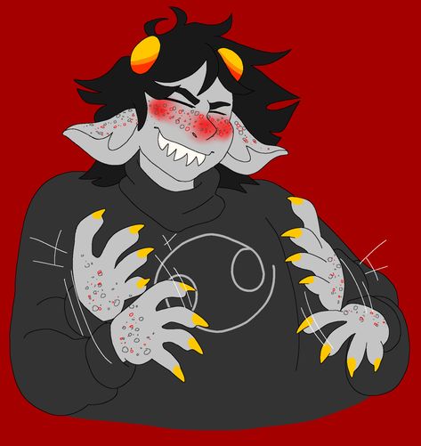 Homestuck Headcanons, Homestuck Funny, Karkat Vantas, Homestuck Trolls, Homestuck, Drawings, Funny, Quick Saves, Art