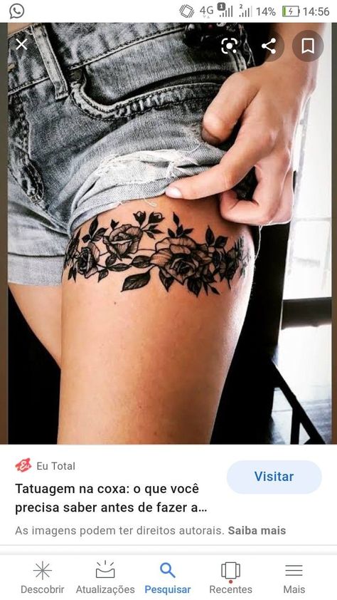 Tattoo Pierna Mujer, Garter Belt Tattoo, Lace Thigh Tattoos, Lace Garter Tattoos, Thigh Band Tattoo, Thigh Garter Tattoo, Leg Band Tattoos, Hip Tattoo Designs, Thigh Band