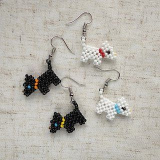 Listings | Pinkoi Black Dogs, Pony Bead Patterns, Jewerly Beads, Dog Earrings, Beaded Jewellery, Animal Earrings, Perler Patterns, Beaded Animals, Beaded Jewelry Patterns