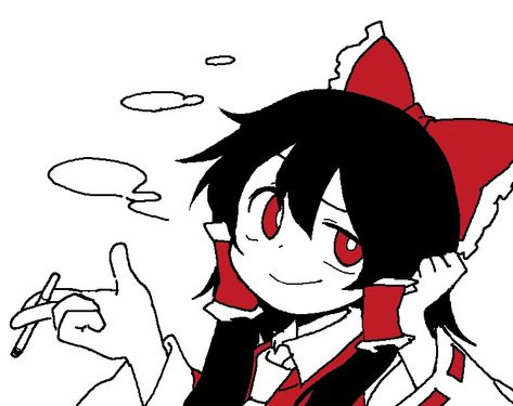 Inicio / X Touhou Pfp, Reimu Hakurei, Touhou Anime, Cute Bunny Cartoon, Indie Art, Anime Expressions, Pfp Ideas, Funky Art, Anime Comics