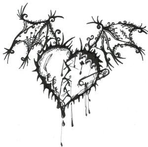 Best and Most Unique Hearts In Traditional Art by Dark-Eyes-Of ... Cool Heart Drawings, Arte Grunge, Tattoos Skull, Gothic Tattoo, Heart Tattoo Designs, Heart Drawing, Design Tattoo, Dope Tattoos, Art Style Inspiration