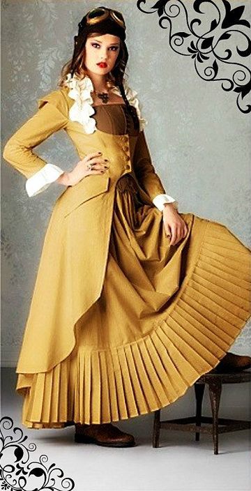 Steampunk Yellow 2 Piece Outfit Jane Costume, Corset Jacket, Long Corset, Victorian Jacket, Mode Steampunk, Steampunk Couture, Jane Porter, Steampunk Dress, Steampunk Women