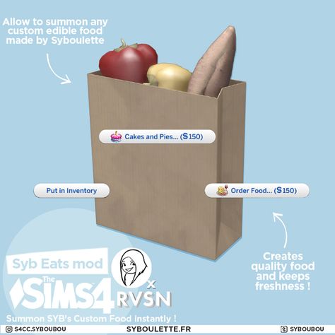 [DOWNLOAD] SYB EATS mod | Syboulette on Patreon Syb Sims4, Free Mods The Sims 4, Sims 4 Cc Assecories Patreon, Sims 4 Food Mod Patreon, Sims 4 Functional Camera Cc, Bloxburg Volleyball Court, Sims 4 Uber Eats Mod, Sims 4 Cc Food Patreon, Sims 4 Preferences Mod