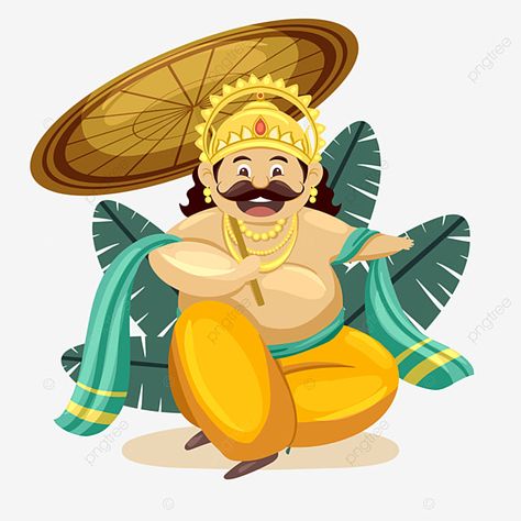 Onam Festival Cartoon, Maveli Onam, Onam Images, Marriage Cartoon, Onam Festival, Boat Crafts, Happy Onam, Festival Image, Man Illustration