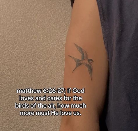 Matthew 6 Tattoo, Matthew 6:25-34 Tattoo, Matthew 6:26 Tattoo, Matthew 6 25 34, 6 Tattoo, Matthew 6 25, Matthew 6 26, Sparrow Tattoo, Matthew 6