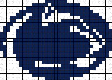 Alpha pattern #11950 | BraceletBook Penn State Crafts, Football Cross, Lion Tapestry, Dinosaur Patterns, Crochet Dinosaur Patterns, Melty Bead Patterns, Philadelphia Sports, Easy Pixel Art, Crochet Dinosaur