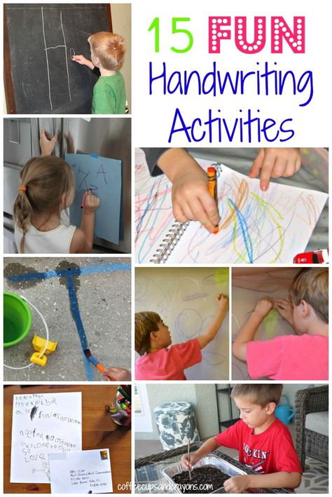 15 Fun Ways to Practice Handwriting Handwriting Activities, Improve Your Handwriting, Preschool Writing, Preschool Literacy, Skills Activities, Handwriting Practice, Pre Writing, Early Literacy, Kids Learning Activities