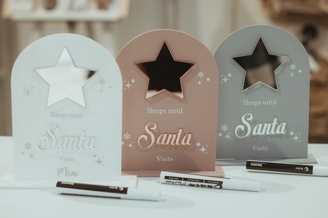 CHRISTMAS IS COMING!🎅🏽 Our reusable acrylic Santa Countdowns come in a range of colour combinations! Non-permanent white marker pen included 🖊️ #xmascountdown #xmasdecor #xmasdecorations #christmascountdown #countdowntochristmas #xmasgifts #christmasgifts #christmasideas #christmasideasforkids #christmasdecor #christmasdecorations #christmasdecorating #christmasdecoration #christmasathome #christmasinspiration #christmasinterior #christmasinteriors #neutralchristmas #neutralchristmasdec... Santa Countdown, Xmas Countdown, White Marker, Countdown Sign, Holiday Countdown, Christmas Interiors, Days Until Christmas, Personalized Acrylic, Acrylic Sign