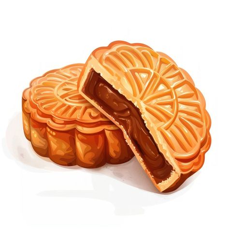 Traditional mooncakes with rich filling | free image by rawpixel.com / Aum Mooncake Drawing, Mooncake Illustration, Mooncake Design, Traditional Mooncakes, Traditional Chinese Food, Desserts Drawing, Dessert Art, Moon Cakes, Food Drawings