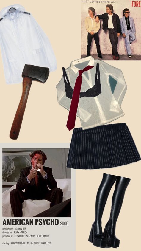 American Psycho | Patrick Bateman costume inspo Kesha Costume, Patrick Bateman Costume, Patrick Bateman, Hallowen Costume, Costume Inspo, Flower Art Drawing, Season Of The Witch, Cute Costumes, Matching Outfits