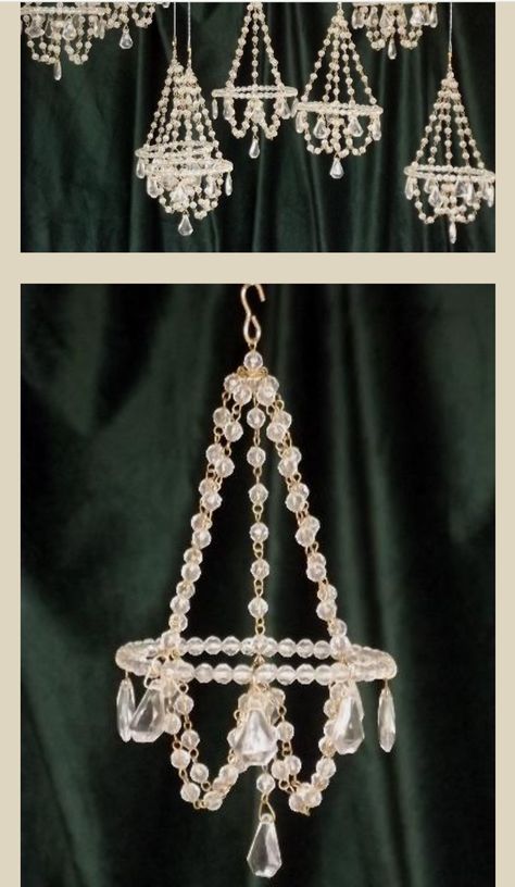 Doll House Chandelier Diy, Miniature Chandelier Diy, Diy Mini Chandelier, Chandelier Miniature, Miniature Chandelier, Accessoires Barbie, Dollhouse Miniature Tutorials, Doll Furniture Diy, Diy Doll Miniatures