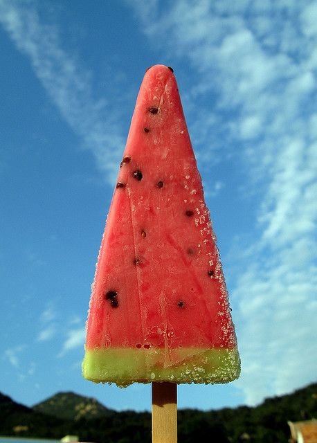 Watermelon pops!! Can't wait to make these!! Watermelon Ice Pops, Ice Cream World, Watermelon Pops, Watermelon Sorbet, Watermelon Popsicles, Fashion Is Art, Watermelon Ice Cream, Frozen Snack, Watermelon Ice