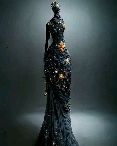 The Starry Night as a dress
@sonix.ai Fantasy Moon Dress, Kiribaku Genderbend, Night Themed Dress, Starry Night Theme Dress, Space Theme Dress, Ethereal Dress Aesthetic, Space Gown, Space Textiles, Space Themed Dress