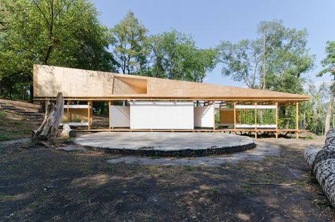 Stage Pavilion / Stage Dnipro Community | ArchDaily Wooden Pavilion, Funny Real Estate Quotes, Funny Real Estate, Park Pavilion, Architecture People, Real Estate Humor, Architectural Practice, Real Estate Quotes, Cozy Interior