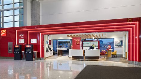 cibc_bank_airport_branch_exterior Cibc Bank, Bank Layout, Bank Lobby, Bank Interior Design, Bank Interior, Glass Signage, Shop Image, Bank Branch, Bank Design