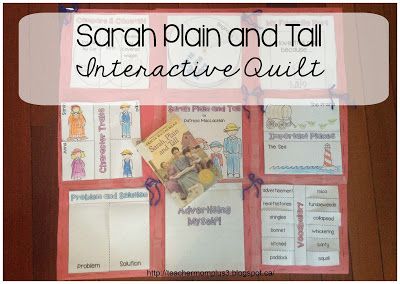 TeacherMomPlus3: Sarah Plain and Tall Interactive Quilt Sara Plain And Tall Activities, Sarah Plain And Tall Project, Sarah Plain And Tall Novel Study, Sarah Plain And Tall Activities, Sarah Plain And Tall Activities Free, Sarah Plain And Tall, Book Reports, Independent Activities, Friendly Letter