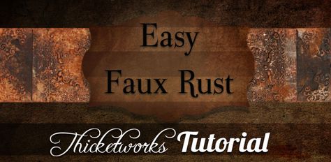 Tutorial: Easiest Faux Rust Effect, EVER! Gluebook Ideas, Rust Dyeing, Willys Truck, Faux Rust, Haunted Dollhouse, Furniture Appliques, Aging Metal, Paint Techniques, Faux Painting