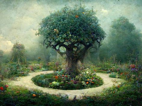 Where Was the Garden of Eden Located? Garden Of Hesperides, The Garden Of Eden Art, Garden Of Eden Party, Garden Of Eden Aesthetic, Garden Of Eden Painting, Garden Of Eden Art, Eden Tree, Eden Gardens, Eden Design