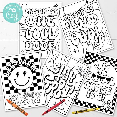 Create as many coloring pages as you need! You can even change the fonts and background colors! Please read the full listing and take the file for a test drive before making your purchase.  EDIT your files using Corjl.com right after purchasing.  Please read entire listing before purchasing so you are happy with your final purchase. No waiting! You have access to your files right after purchasing. No software needed and no fonts to install. Personalize right in your web browser.  Personalize usi One Happy Dude First Birthday Party Favors, One Happy Dude Birthday Activities, Happy And You Know It Birthday Party, One Happy Dude Favors, One Cool Dude Birthday Party, One Happy Dude First Birthday Decorations, One Happy Dude First Birthday Food, One Happy Baby First Birthday, One Happy Dude Birthday Food