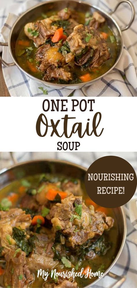 Oxtail Soup Mexican, Oxtail Pho Recipe, Hawaiian Oxtail Soup Recipe, Oxtail Soup Recipe, Weight Watcher Vegetable Soup, Beef Veggie Soup, Homemade Beef Broth, Beef Oxtail, Rich Beef Stew