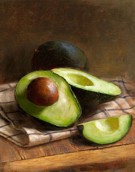 Fruit Reference, Architecture Exam, Avocado Painting, Avocado Art, الفن الرقمي, Pastel Sec, Still Life Fruit, Still Life Photos, Food Painting