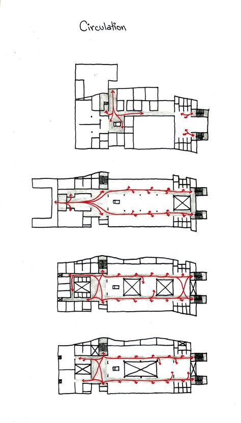 Analysis of circulation by floor #mirandaford #48105-S15 #aveirouniversitylibrary #alvarosiza Circulation Analysis, Circulation Diagram Interior Design, Circulation Analysis Architecture, Site Circulation Diagram, Circulation Diagram Architecture Plan, Double Circulation Diagram, Interior Circulation Diagram, Esherick House, Conceptual Model Architecture