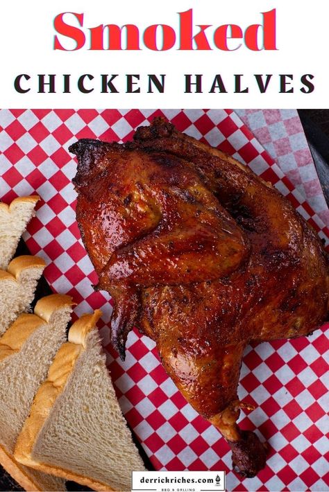 These smoked chicken halves are a mouthwatering delight that combines the tenderness of slow-cooked meat with the aromatic flavors of wood smoke. Smoked Half Chicken Recipes, Smoked Half Chicken, Smoked Chicken Halves Pellet Grill, Smoked Chicken Halves, Smoked Chicken Recipes, Chicken Roaster, Pellet Smoker Recipes, Half And Half Recipes, Traeger Grill Recipes