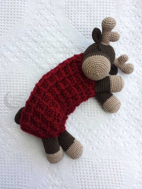 Moose Lovey Crochet Pattern Animal Security Blanket Pattern - Etsy Animal Security Blanket, Moon Crochet, Lovey Crochet Pattern, Crochet Children, Lovey Crochet, Christmas Crochet Pattern, Lovey Pattern, Crochet Lovey, Christmas Moose