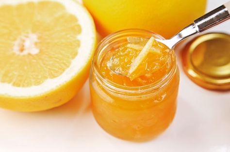 Recipe: Kelly Farrimond's Poor Man's Orange (NZ Grapefruit) marmalade - thisNZlife Pomelo Jam, Grapefruit Marmalade, Homemade Marmalade, Grapefruit Tree, Funky Food, Lemon Marmalade, Simple Foods, Marmalade Recipe, Poor Man