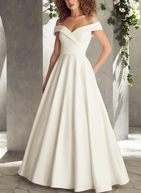 Wedding Dress Off Shoulder, Homecoming Dresses Corset, Women Wedding Dress, Off Shoulder Ball Gown, Elegant Wedding Venues, Dresses Satin, Gown Bridal, Bridal Ball Gown, Womens Wedding Dresses