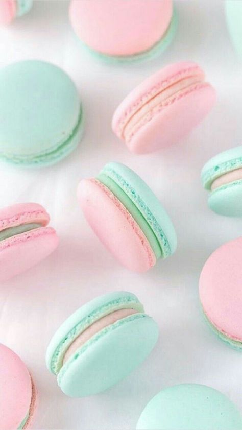 Macaroon Wallpaper, Kue Macaroon, Cute Food Wallpaper, Wallpaper Disney, Wallpaper Pastel, Food Wallpaper, Pastel Pink Aesthetic, 背景 シンプル, Pink Wallpaper Iphone