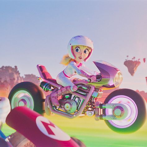 Princess Peach Motorcycle Movie, Princess Peach Motorcycle, Ariana Grande Problem, Mario Movie, The Super Mario Bros Movie, Super Mario Bros Games, Super Princess Peach, Super Mario Bros Movie, Super Mario Princess