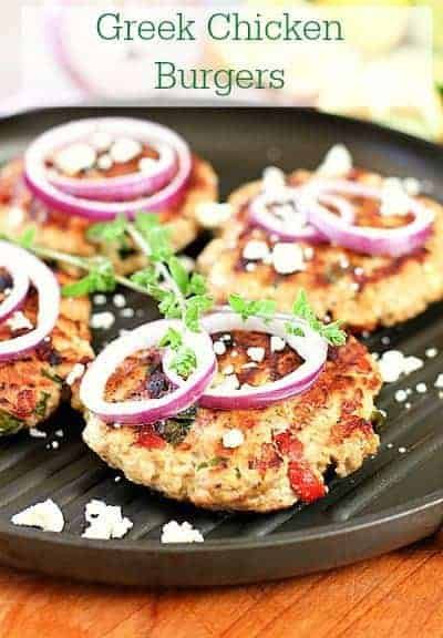 Greek Chicken Burgers