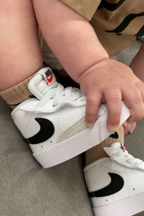 Blazer Mid Crib Shoe curated on LTK Baby Jordan Shoes, Mommy Son Outfits, Baby Clothes Boy, Crib Shoe, Baby Tumblr, Shoes For Boys, Baby Fits, Foto Baby