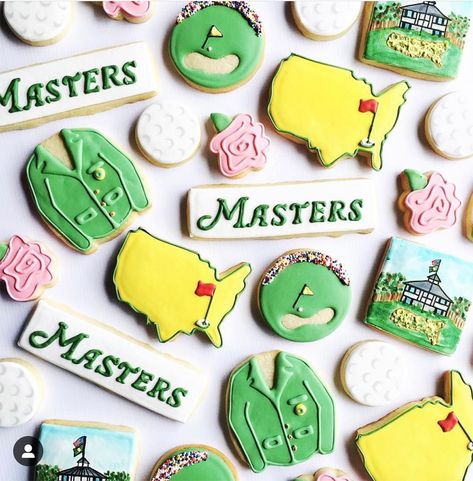 Host the Ultimate Masters Viewing Party | Pizzazzerie Golf Cookies, Golf Theme Party, Golf Party Decorations, Golf Birthday Party, Masters Tournament, Masters Golf, Golf Event, Golf Party, Golf Theme