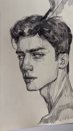 How To Draw Males Face, Drawing A Male Face, Drawing Ideas Human Face, Human Face Reference Drawing, Boy Side Profile Drawing, Male Faces Drawings, Semi Realism Male, Guy Side Profile Drawing, Male Sketch Face