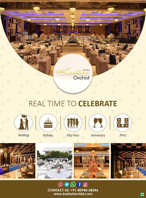 Venue Advertising Design, Banquet Hall Advertisement, Banquet Hall Poster Design, Event Advertisement Poster, Banquet Hall Ads, Banquet Hall Creative Ads, Event Management Ideas, Event Planning Poster, Blue City Jodhpur